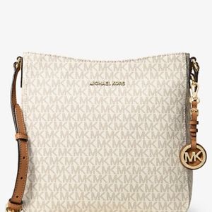 New Michael Kors Jet Set Travel Large Messenger Leather Crossbody Bag Handbag